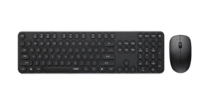 RAPOO Wireless Optical Mouse & Keyboard Black -2.4G Connection, 10M Range, Spill - Picture 1 of 1