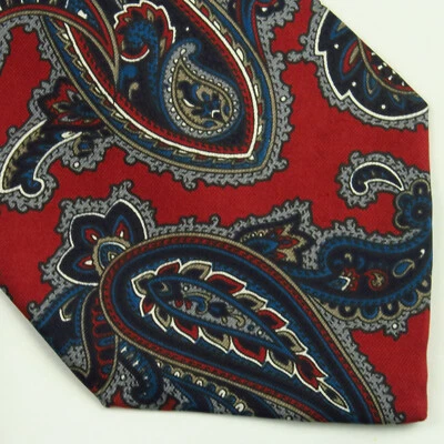 Claybrooke Para Hombres Rojo Azul Verde Grande Diseño Paisley 58"x4" Power Classic Foto 1 de 4