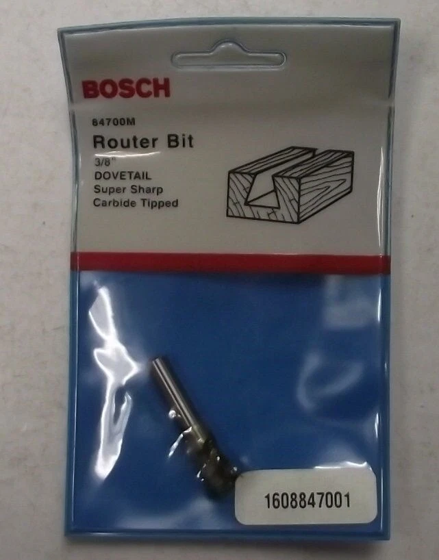 Bosch 84700M Dovetail Router Bit 1/4" Shank 3/8" Cut 3/8" Diameter USA - Image 1 of 1