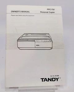 Tandy PPC-750 Copiadora Personal Manual del Propietario - Imagen 1 de 2