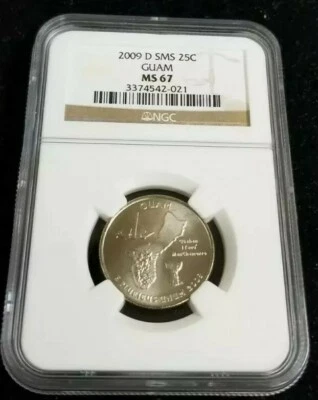 2009-D SMS 25c Guam Quarter-NGC MS67 - Image 1 of 2