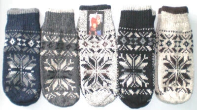 Fausthandschuh Strickhandschuh Handschuh Winter gefüttert Fäustling Damen Herren - Bild 1 von 4