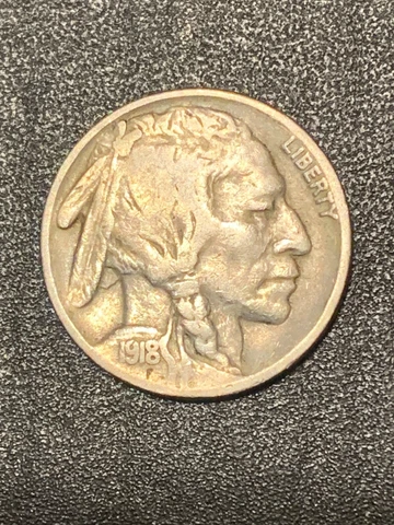 1918 Philadelphia mint   Buffalo  5 cents lot # 1426 Cover
