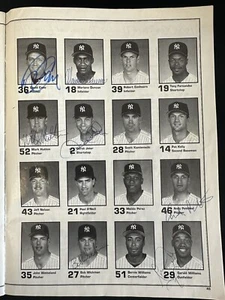 April 24 1996 Yankees Baseball Program vs Indians SIGNED by Derek Jeter +22 more - Picture 1 of 8