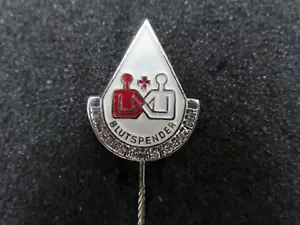 Blutspende - Nadel , Deutsches Rotes Kreuz der DDR in silber - Bild 1 von 2