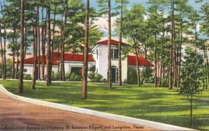 Cartolina Texas Kilgore & Longview ristorante Romeo Gregg Rusk County c1940s - Foto 1 di 1