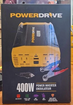 PowerDrive PWD400 400 Watt Power Inverter NEW! - Image 1 of 3
