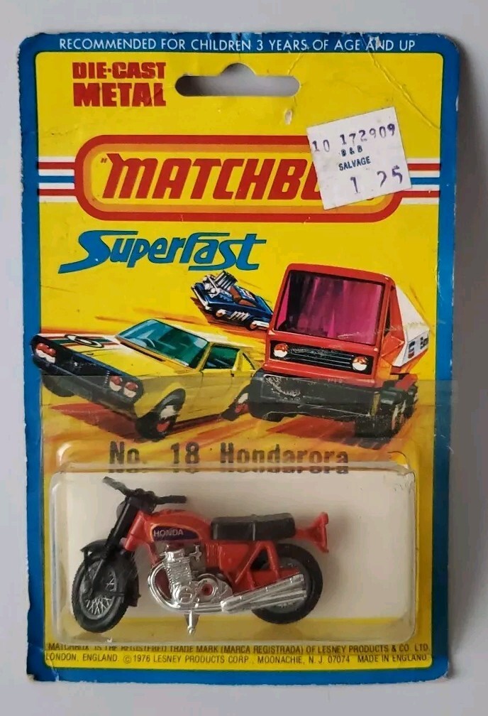 Matchbox Honda Vintage Manufacture Diecast Motorcycles Matchbox Honda Vintage Manufacture Diecast Motorcycles