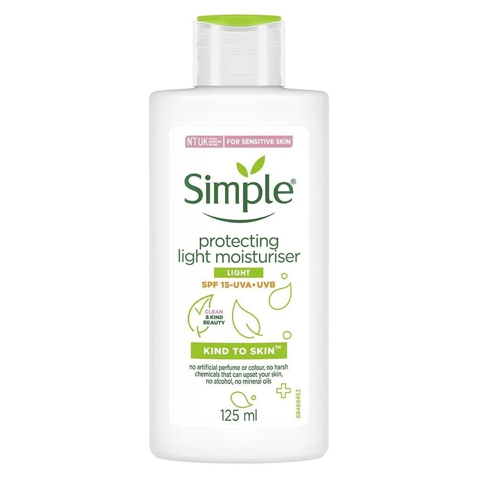 Simple Kind to Skin Protecting Light Moisturiser SPF15| Sunscreen for All Skin T - Image 1 of 4