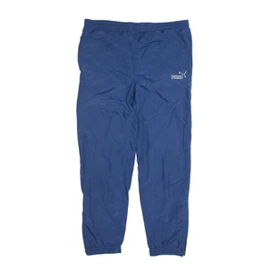PUMA Boys Sports Blue Regular Straight Track Pants L W34 L28 - Picture 1 of 6