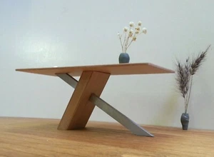 Metallo & Legno, TAVOLO DA PRANZO Scala 1:6, Bambole Miniatura Mobili, Design Contemporaneo - Foto 1 di 12