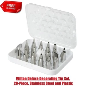 Wilton Deluxe Decorating Tip Set, 29-Piece, Stainless Steel and Plastic - Picture 1 of 10