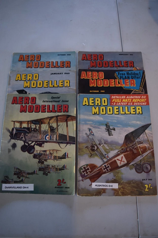 MODEL AIRCRAFT - 6 Issues - 1960 -Jan, Aug & Oct. - 1961 - Feb, Jul & Oct. - Image 1 of 1