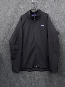 Patagonia Adze Mens 2XL Full Zip Softshell Jacket Black Mock Neck Zipped Pockets - Picture 1 of 18