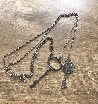 Llaves de bendición fuerza buenas obras viene de dentro, collar de metal armado Foto 1 de 4