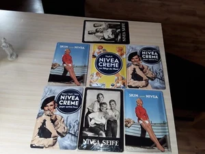 Nivea Creme Blechschilder 7 Stck.Reklame Werbeschild geprägt ca. 20 x 30 cm *1 - Bild 1 von 5