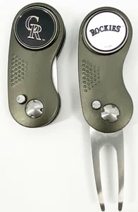 GOLF SWITCHBLADE Colorado Rockies DIVOT REPAIR TOOL + Ballmarker Gray - Picture 1 of 1