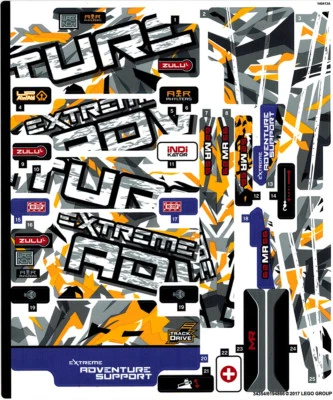 Lego Technic 42069 Extreme Adventure Sticker Sheet Decals Logo NEW - Image 1 of 4