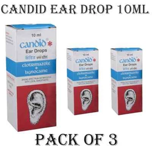 Candid Ear Drop Para el tratamiento de infecciones por hongos en el oído 10 ML paquete de 3 - Imagen 1 de 12