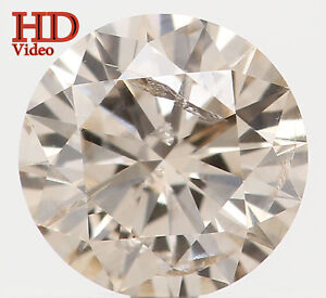 0.426 Ct Natural Loose Diamond, Brown Diamond, Round Brilliant Cut Diamond L5254
