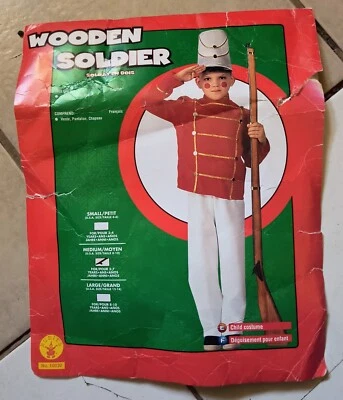 Деревянный солдатик Rubie's игрушка щелкунчик красный белый детский костюм средний (8-10) - Изображение 1 из 4