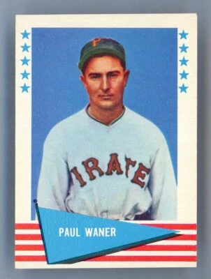 1961 Fleer #85 Paul Waner NEAR MINT or Better **LGL** Foto 1 de 2