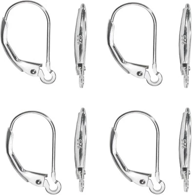 BRANDED 8 Pcs 925 Sterling Silver Leverback French Earring Hooks Dangle Earring Hooks