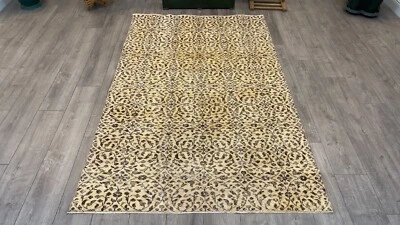 Alfombra vintage, alfombra floral, alfombra turca antigua, alfombra hecha a mano, 4,6 x 7,4 pies Foto 1 de 4