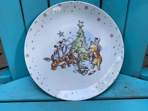 NEW HTF DISNEY WINNIE THE POOH AND FRIENDS CHRISTMAS DINNER SERVING COOKIE PLATE - Picture 1 of 4