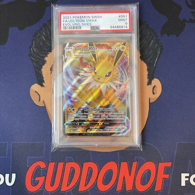 PSA 9 MINT 2021 Pokemon Evolving Skies JOLTEON VMAX #051 Early Grade Cert - Image 1 of 3