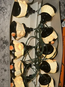 Vintage Halloween Hexe Blasform Licht Set von Party Fun 1991 - Bild 1 von 11