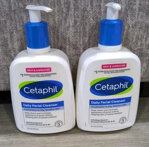 Lot of 2 Cetaphil Daily Facial Cleanser Face Wash, 16 oz with pumps - Picture 1 of 7
