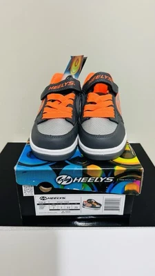 Heelys Plus X2 Juvenil 2 Zapatos de Patín Carbón/Naranja/Plateado con Ruedas Nuevos en Caja Foto 1 de 4