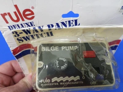 Rule Deluxe 3-Way Panel Switch Model 41 Bilge Pump 12 Volt - New - Image 1 of 4