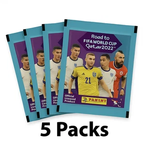 5 PACKS - Panini Road to FIFA World Cup Qatar 2022 Sticker Pack - Picture 1 of 3