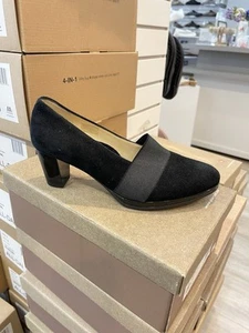 ARA Odette Women's Black Suede Pumps 7.5M  - Picture 1 of 2