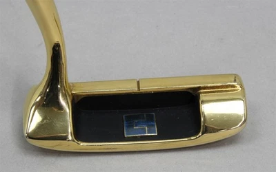 Celebrity 24K Gold-Plated Blade Putter Advertising CERTAINTEED Roofing 35" Shaft - Image 1 of 4