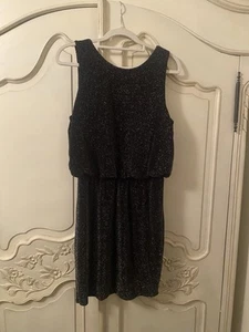 FOREVER NEW GORGEOUS METALLIC MINI Round Or V-Neck Reversible Dress SIZE 10 - Picture 1 of 6