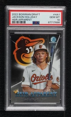2022 Bowman Draft Heir Apparent Jackson Holliday #HA-1 PSA 10 GEM MT - Image 1 of 2