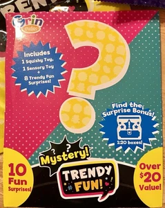 Grin Studios Trendy Fun Mystery Bag 10 Fun Toy Surprises For Ages 3 + - Picture 1 of 4