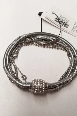 Pulsera Chico's Silvertone Multistrand 7.5" Foto 1 de 4