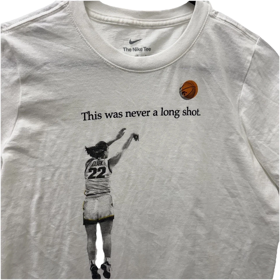 Nike x Caitlin Clark " This Was Never a Long Shot" T-Shirt Large  - Image 1 of 4