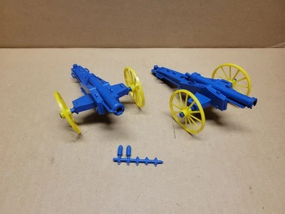 2 Cañones + Balas MPC Anillo Mano Soldados de la Guerra Civil Juguetes Unión Azul Foto 1 de 4