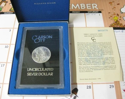 Dólar Morgan 1884-CC sin circular paquete GSA Carson City con caja y certificado de autenticidad $1 Foto 1 de 3