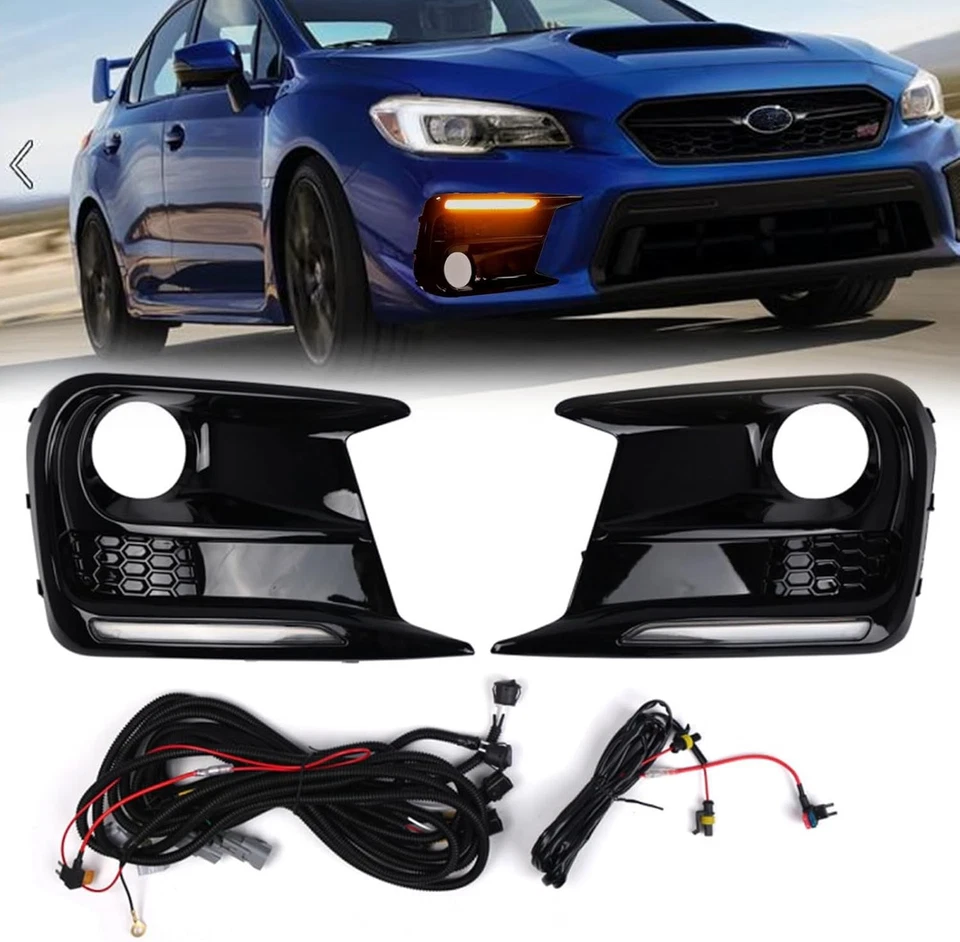 LED DRL Lights for 2018-2021 Subaru WRX/STI - White DRL + Amber Turn Signal Foto 1 de 4