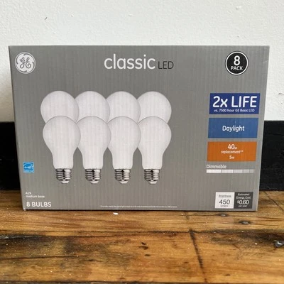 GE Classic LED Daylight 8 pack 40w Dimmable - Image 1 of 3