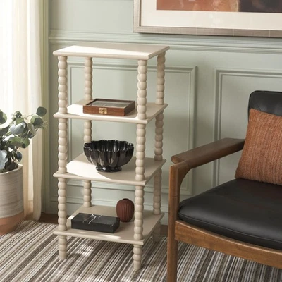 Home Collection Dilyn Sand 4-Tier Shelving Unit Etagere Bookshelf - Image 1 of 4