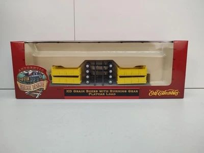 Ertl Collectibles HO Scale KD Grain Boxes Running Gear Flatcar Load 4085 - Image 1 of 4