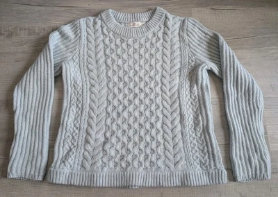 Suéter de lana de cachemir Vineyard Vines tejido con cable de pescador talla grande azul polvoriento  Foto 1 de 4