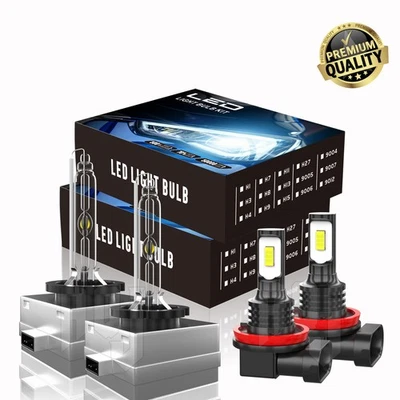 Para For BMW X5 2007-2016 2017 Faro HID blanco alto-bajo + luces antiniebla LED - Изображение 1 из 4